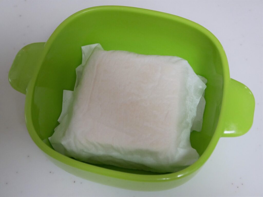 塩麹豆腐を作る過程