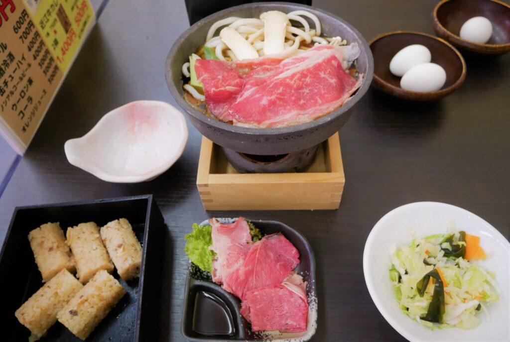sekigahara花伊吹の「松茸と近江牛のすき焼き」のランチセット